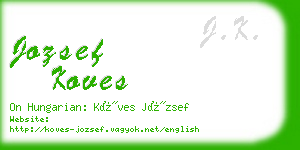jozsef koves business card